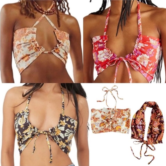 🔥🔥NWT Free People Summer Of Love Bandeau Bralette In Natural - Picture 3 of 5